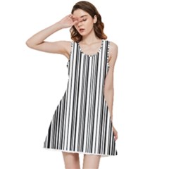 Barcode Pattern Inside Out Racerback Dress