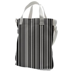 Barcode Pattern Canvas Messenger Bag