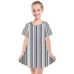 Barcode Pattern Kids  Smock Dress