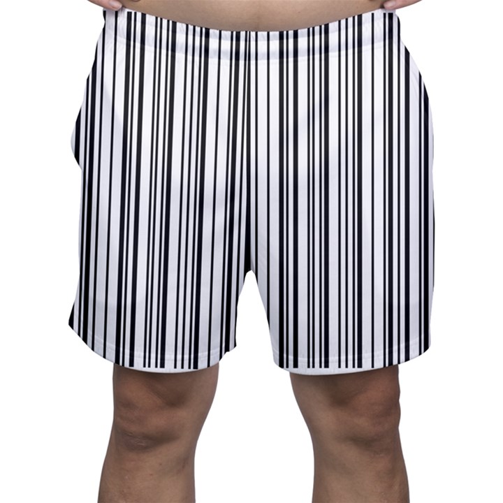 Barcode Pattern Men s Shorts