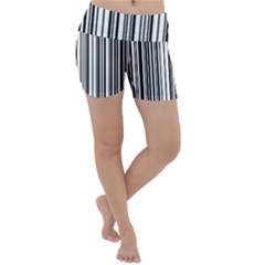 Barcode Pattern Lightweight Velour Yoga Shorts