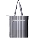 Barcode Pattern Double Zip Up Tote Bag View2