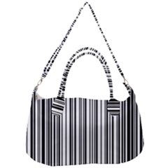 Barcode Pattern Removable Strap Handbag