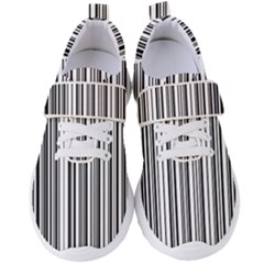 Barcode Pattern Women s Velcro Strap Shoes