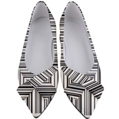 Barcode Pattern Women s Bow Heels