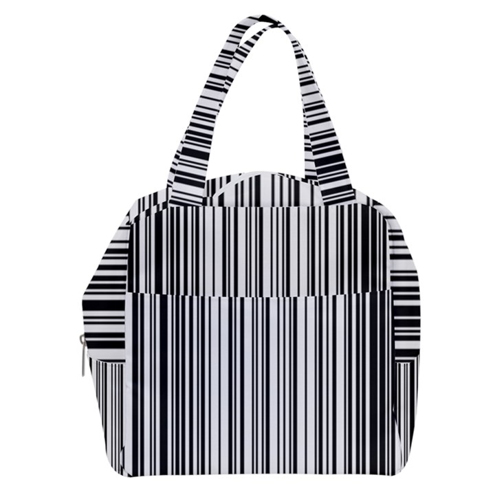 Barcode Pattern Boxy Hand Bag