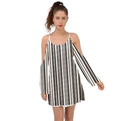 Barcode Pattern Boho Dress