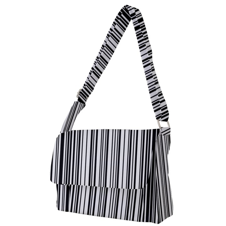 Barcode Pattern Full Print Messenger Bag (L)