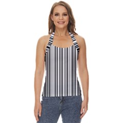 Barcode Pattern Basic Halter Top