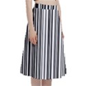 Barcode Pattern A-Line Full Circle Midi Skirt With Pocket View3