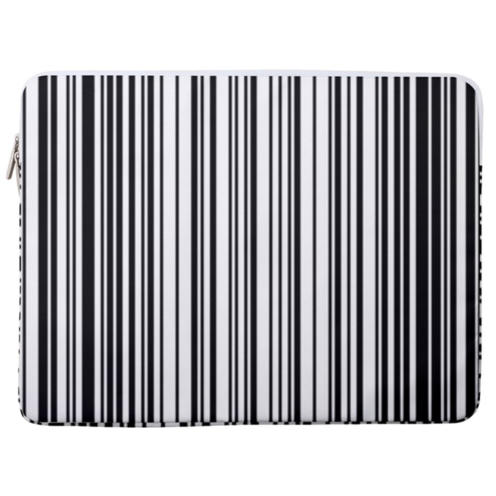 Barcode Pattern 17  Vertical Laptop Sleeve Case With Pocket