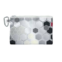 Honeycomb Pattern Canvas Cosmetic Bag (medium) by Ket1n9