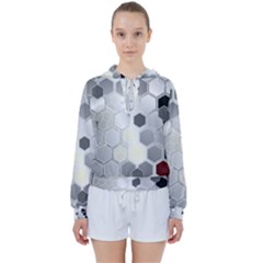 Honeycomb Pattern Women s Tie Up Sweat