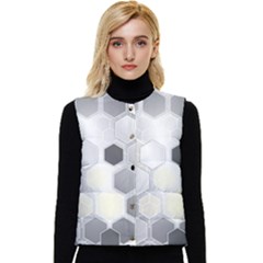 Honeycomb Pattern Women s Button Up Puffer Vest by Ket1n9