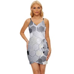 Honeycomb Pattern Wrap Tie Front Dress by Ket1n9