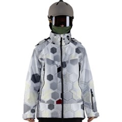 Honeycomb Pattern Men s Zip Ski And Snowboard Waterproof Breathable Jacket