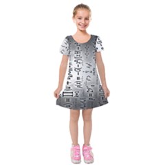 Science Formulas Kids  Short Sleeve Velvet Dress