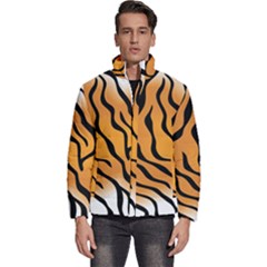 Tiger Skin Pattern Men s Puffer Bubble Jacket Coat by Ket1n9