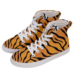 Tiger Skin Pattern Men s Hi-top Skate Sneakers by Ket1n9