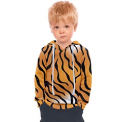 Tiger Skin Pattern Kids  Overhead Hoodie