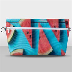 Watermelon Blue Background Handbag Organizer by Azkajaya