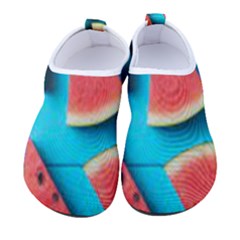 Watermelon Blue Background Kids  Sock-style Water Shoes by Azkajaya