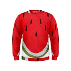 Watermelon Pillow Fluffy Kids  Sweatshirt