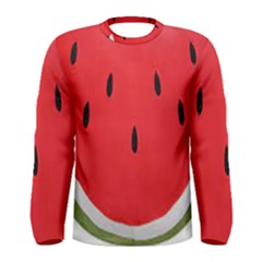 Watermelon Pillow Fluffy Men s Long Sleeve T-shirt by Azkajaya