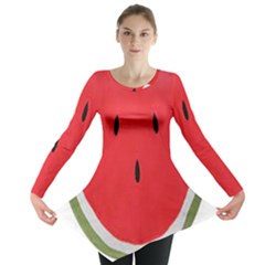 Watermelon Pillow Fluffy Long Sleeve Tunic  by Azkajaya