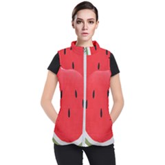 Watermelon Pillow Fluffy Women s Puffer Vest