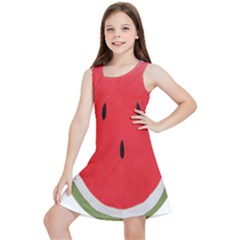 Watermelon Pillow Fluffy Kids  Lightweight Sleeveless Dress