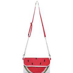 Watermelon Pillow Fluffy Mini Crossbody Handbag by Azkajaya