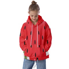 Watermelon Pillow Fluffy Kids  Oversized Hoodie