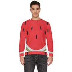 Watermelon Pillow Fluffy Men s Fleece Sweatshirt