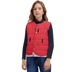 Watermelon Pillow Fluffy Kid s Button Up Puffer Vest	