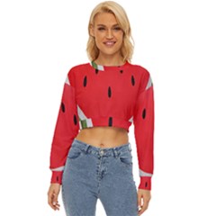 Watermelon Pillow Fluffy Lightweight Long Sleeve Sweatshirt by Azkajaya