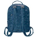 White And Blue Brick Wall Flap Pocket Backpack (Large) View3