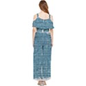 White And Blue Brick Wall Draped Sleeveless Chiffon Jumpsuit View2