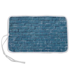 White And Blue Brick Wall Pen Storage Case (s) by Azkajaya