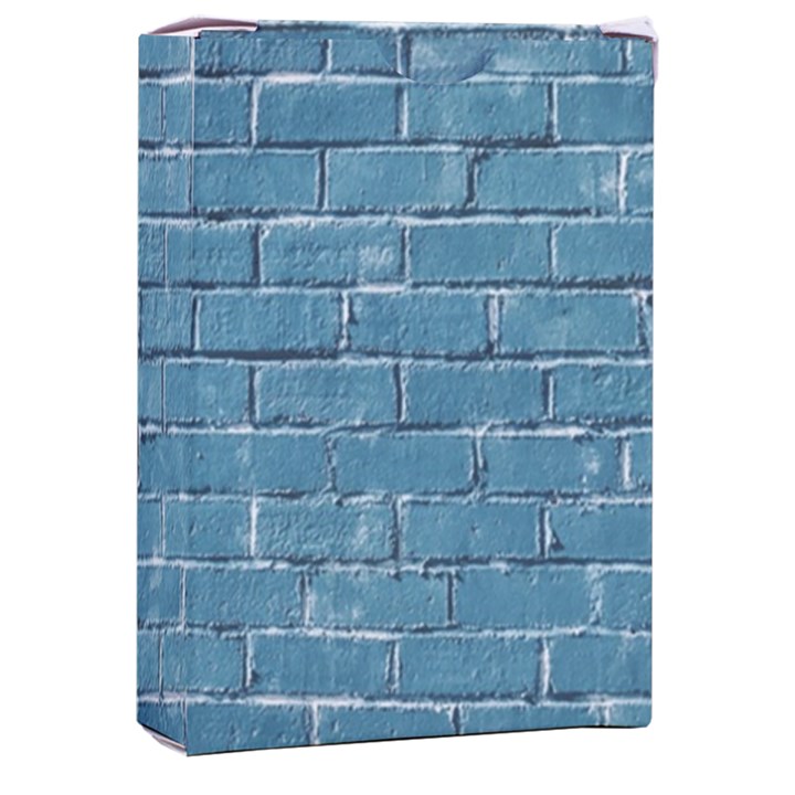 White And Blue Brick Wall Playing Cards Single Design (Rectangle) with Custom Box