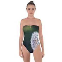 White Flower Tie Back One Piece Swimsuit by Azkajaya