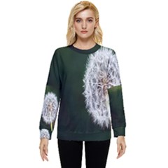 White Flower Hidden Pocket Sweatshirt