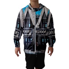 Winter Village Snow Brick Buildings Kids  Hooded Windbreaker