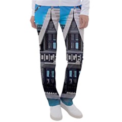 Winter Village Snow Brick Buildings Women s Casual Pants by Azkajaya