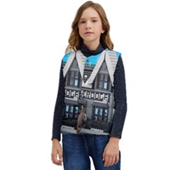 Winter Village Snow Brick Buildings Kid s Button Up Puffer Vest	