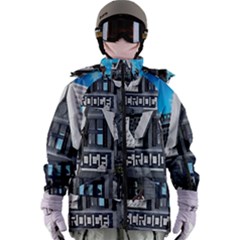 Winter Village Snow Brick Buildings Women s Zip Ski And Snowboard Waterproof Breathable Jacket by Azkajaya