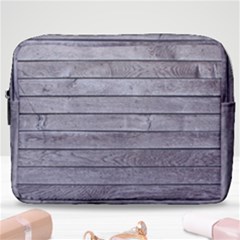 Wood Wooden Wall Wooden Boards Wall Boards Wall Make Up Pouch (large) by Azkajaya