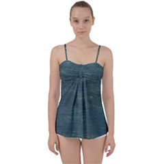 Wooden Wall Babydoll Tankini Top by Azkajaya