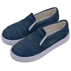 Wooden Wall Kids  Canvas Slip Ons by Azkajaya