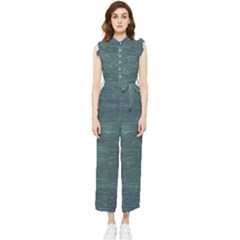 Wooden Wall Women s Frill Top Chiffon Jumpsuit by Azkajaya